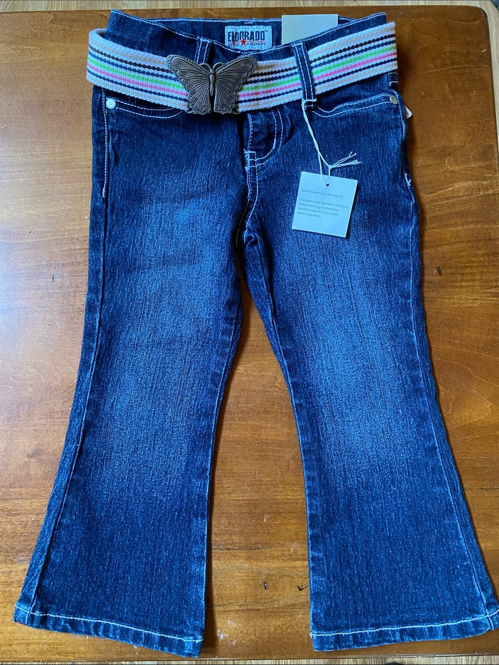 Vintage Girls' Blue Denim Flare Jeans by Eldorado